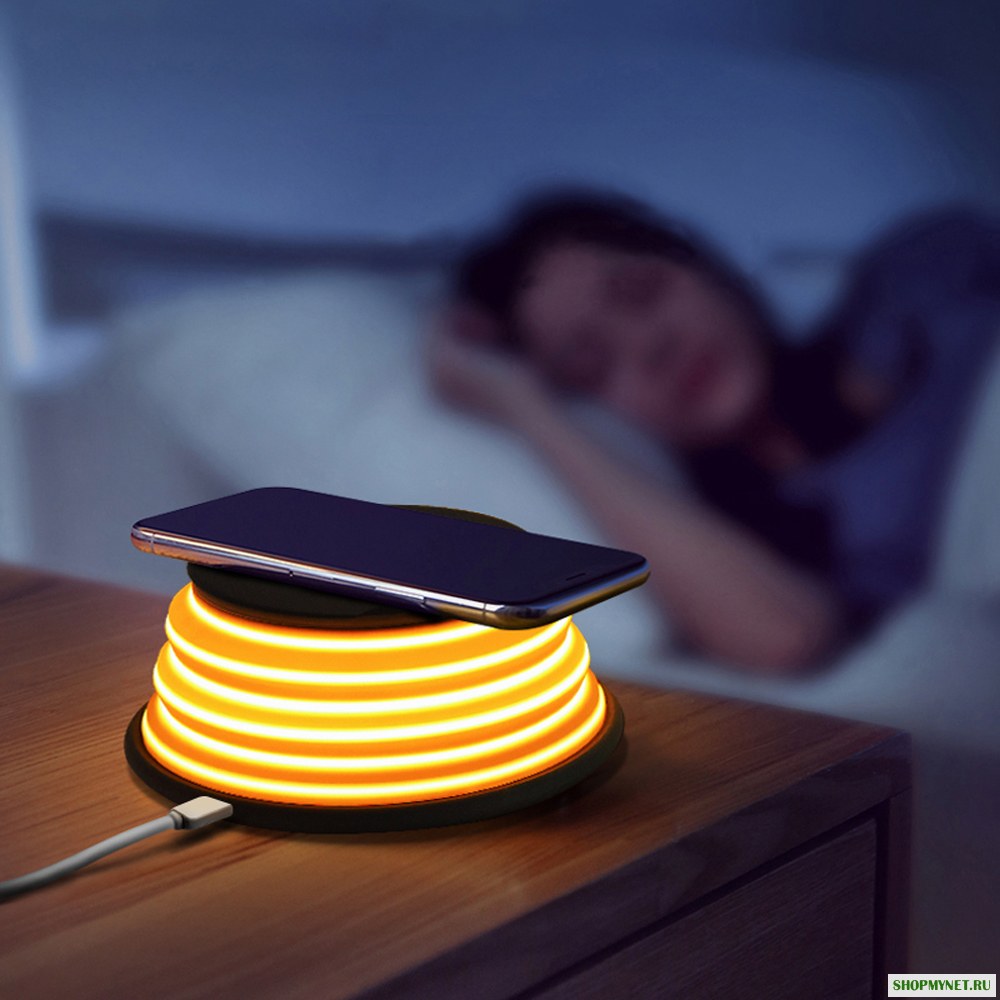 Складной LED Лампа 10 Вт Быстрое QI Беспроводное зарядное устройство Pad Беспроводная зарядная подставка Night Light Держатель телефона
